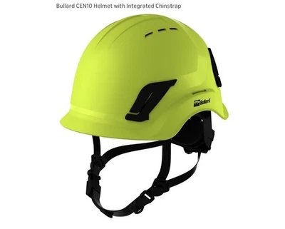 Casco de seguridad Bullard Cen10 VENTILADO con correa para la barbilla amarillo de alta visibilidad Foto 1 de 4