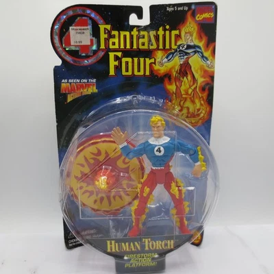 Antorcha humana Fantastic Four con plataforma Firestorm Marvel 1996 ToyBiz Foto 1 de 4