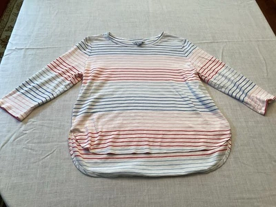 Camiseta Tommy Bahama para mujer a rayas manga 3/4 talla XL Foto 1 de 4