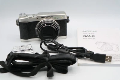 Olympus Stylus SH-3 16MP Point & Shoot digital camera (Silver) - Image 1 of 4