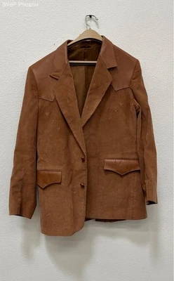 VIntage Pioneer Wear Mens Brown Corduroy Western Cowboy Long Sleeve Blazer Sz 42 - Image 1 of 4