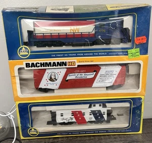 AHM & Bachmann 1776 Bicentennial 3 Car Set HO Scale - Foto 1 di 7