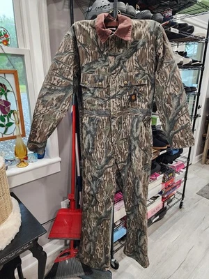 Vintage Carhartt Coveralls Camouflage Camo Hunting Insulated USA RG345R Medium  - Image 1 of 4
