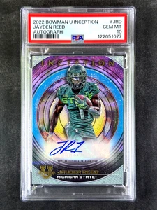 2022-23 Bowman U Inception #JRD Jayden Reed Autograph Rookie RC PSA 10 Gem Mint - Picture 1 of 2