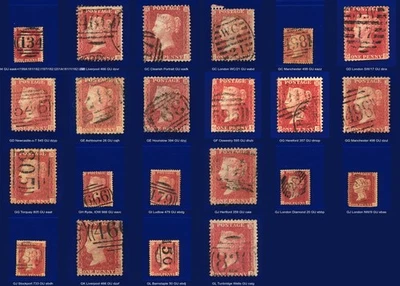 1857 SG40 1d Rose Red C10(1) Good Used Positions on Row G Choice of 21 kblf — 第 1/2 张图片
