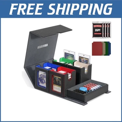 Magnetic Closure Card Storage Box for 400+ Double-Sleeved Cards & Accessories - Image 1 of 4