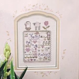 Shepherd's Bush "Soft Spring" Floral Cross Stitch Kit | Cloth Threads & Button - Picture 1 of 4