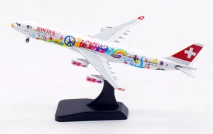 1:400 Aviación SWISS Airlines Airbus A340-300 HB-JMJ Diecast Avión Modelo Jet - Imagen 1 de 17