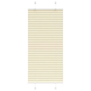 Cream Polyester Pleated Blind 60x150 cm - Elegant Window Covering, Easy Install - Picture 1 of 5