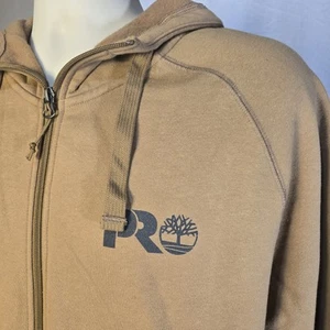 Timberland Hoodie Herren Large Dark Wheat Fleece Regular Fit Logo Full Zip Kapuzenpullover - Bild 1 von 13