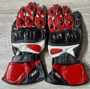 BILT Motorcycle Racing Leather Gloves w/reinforced Knuckles. EUC - Bild 1 von 6