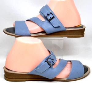 Kenneth Cole Reaction Damen-Sandale Julianna asymmetrisch blau Größe 9 blau Keilabsatz - Bild 1 von 7