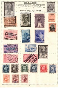 82 STAMPS FROM BELGIUM, MOSTLY USED.SOME TRAIN STAMPS/CANCELS. - Picture 1 of 8
