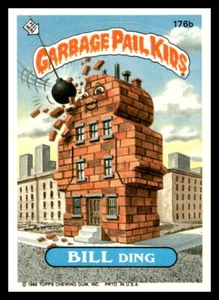 VTG 1986 GPK Garbage Pail Kids Series 5 Bill Ding 176b Puzzle Back - Picture 1 of 2