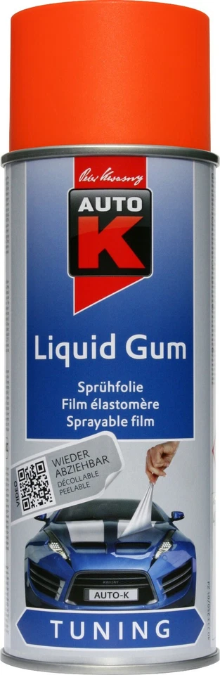 AutoK Liquid Gum Sprühfolie orange matt 400ml Abziehlack Felgenfolie 233255 - Bild 1 von 1