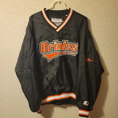 Vintage STARTER MLB Baltimore Orioles Men’s Bomber Jacket - Size XL Cover