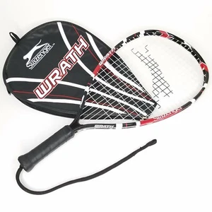 Slazenger Wrath Tennis Racquetball Racquet Black Red White Medium Size W/ Bag - Picture 1 of 11