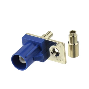 Fakra C male plug Front mount Blue for GPS telematics connector for 1.13mm cable - Picture 1 of 3