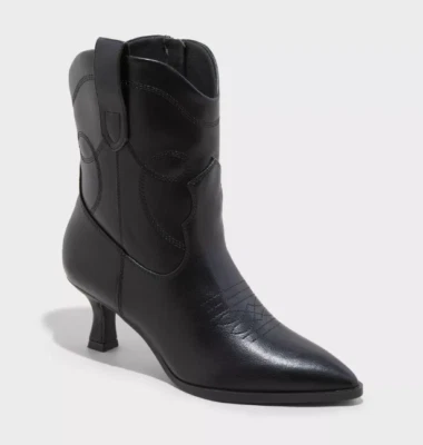 Women's Jenson Western Ankle Boots Black - Universal Thread - SIZE 7 - Image 1 of 3