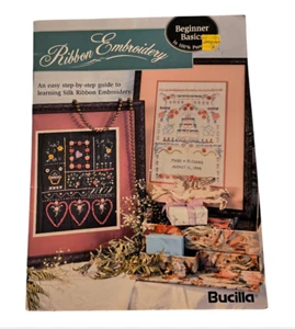 1994 Bucilla Ribbon Embroidery Beginner Basics Step-by-Step Guide Cross Stitch - Picture 1 of 6