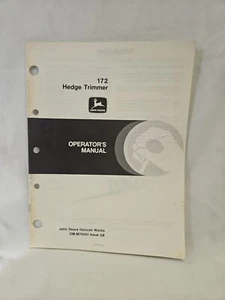 John Deere Operators manual 172 Hedge Trimmer OM-M79593 - Picture 1 of 5