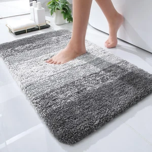 Bathroom Rug Mat 24X16, Extra Soft and Absorbent Microfiber Bath Rugs, Non-Slip - Picture 1 of 12