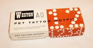 Vintage Weston Mfg & Supply Co. Pet Animal Tattoo Outfit / Numbers Only Outfit - Picture 1 of 13