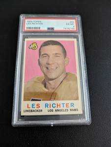 1959 Topps Football Les Richter #84 L.A. Rams PSA 6 EX-MT HOFer