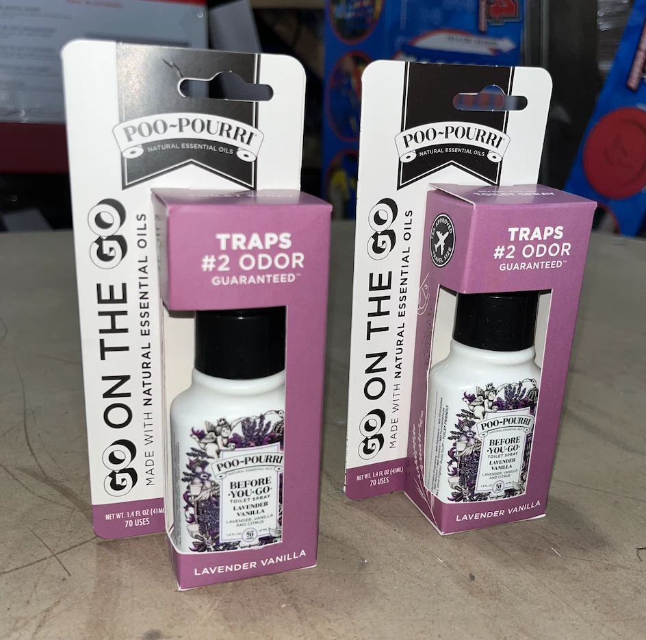 (2-Pack) Poo-Pourri Go On The Go Lavender Vanilla 1.4 Fl Oz | 70 Uses - NEW - Image 1 of 1