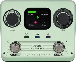 FLAMMA FF20 Looper Pedal Drum Machine, Guitar Mint Green - Picture 1 of 8