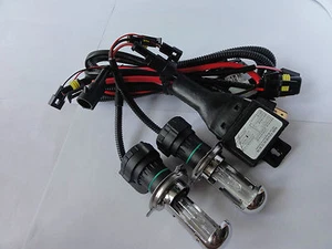 2Pcs AC 35W Xenon HID H4 H/L 6000K Head Light Lamps Bulbs w/Harness Wires - Picture 1 of 6