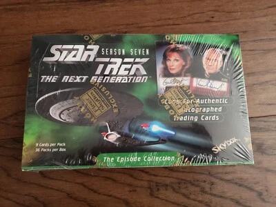 1999 SKYBOX STAR TREK TNG SEASON 7 SEALED BOX PATRICK STEWART AUTO ON FIRE - Image 1 of 4