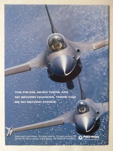2000-2001 PUB PRATT & WHITNEY PW-229 ENGINE F-16 US AIR FORCE ORIGINAL AD - Imagen 1 de 1
