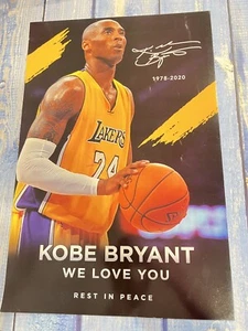Kobe Bryant Poster We Love You RIP Wall Art Print 12x18 - Picture 1 of 1