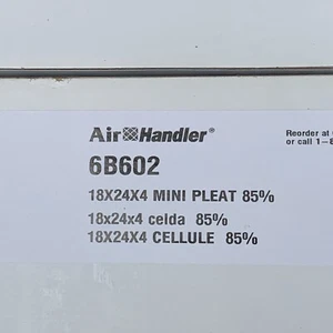 1 AIR HANDLER 6B602 Air Filter 18X24X4 Mini Pleat 85 NOS - Picture 1 of 5