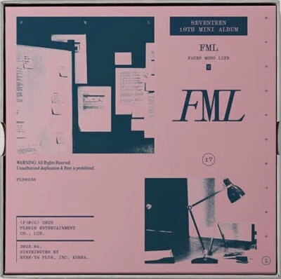 SEVENTEEN FML 10th Mini Album FADED MONO LIFE CD+Photo Book+2 Card+etc+Pre-Order - Image 1 of 4
