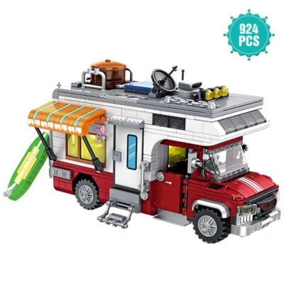 SDW ONLINE Camper Van Building Block Set Camper Vehicles Construction Gifts Bricks Toy Kids