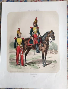 Lithographie -LALAISSE  Empire Français Garde impériale - DRAGONS - Imagen 1 de 1