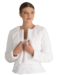 Brautjacke Brautbolero Braut Bolero Winter Jacke Fell Hochzeit Hochzeitsjacke - Bild 1 von 2