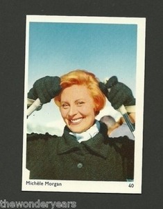 Michele Morgan #40  Rare 1960s Pop Music Movie Star Card