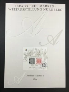 GERMAN POST ART-EDITION 1999/10 BLOCK 46 IBRA NÜRNBERG - Picture 1 of 7