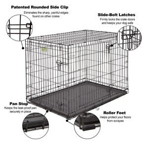 MidWest Homes For Pets, Double Door iCrate Metal Dog Crate, 42”