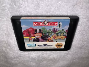 Monopoly (Sega Genesis, 1992) Game Cartridge Vr Nice! - Picture 1 of 2