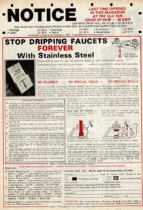 1979 Vintage Print Ad Vulcan Stop Dripping Faucets Forever with Stainless Steel - Picture 1 of 2