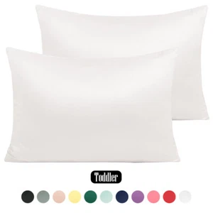 Seidiger Satin Kleinkind Kissenbezug 2er Pack Seidige Kissenbezüge für Haare und Haut 13x18 - Bild 1 von 25