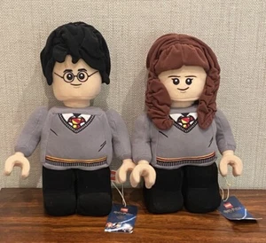 Set of 2 LEGO Harry Potter Wizarding World Figures 13" Plush HARRY & HERMIONE - Picture 1 of 23
