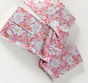 Vintage Dorma Made In England 70’s Floral Double Cotton Sheet & Pair Pillowcase - Picture 1 of 7