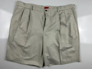 IZOD Men's Ivory Front Pleated Chino Shorts - Size 44 - Classic Style & Comfort - Picture 1 of 6
