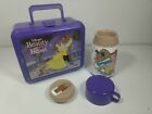 Vintage Disneys Beauty and the Beast purple Lunch Box and Thermos  Aladdin USA