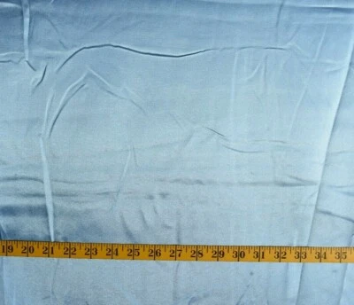 CORNFLOWER  SOLID 100%  POLYESTER CHARMEUSE SILKY SATIN FABRIC  56X44 INCHES - Image 1 of 2